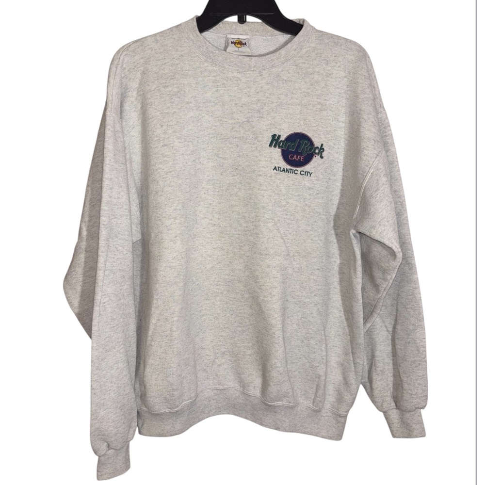 Vintage Hard Rock Cafe Sweatshirt Atlantic City Rock-N-Roll Screen Print Size L